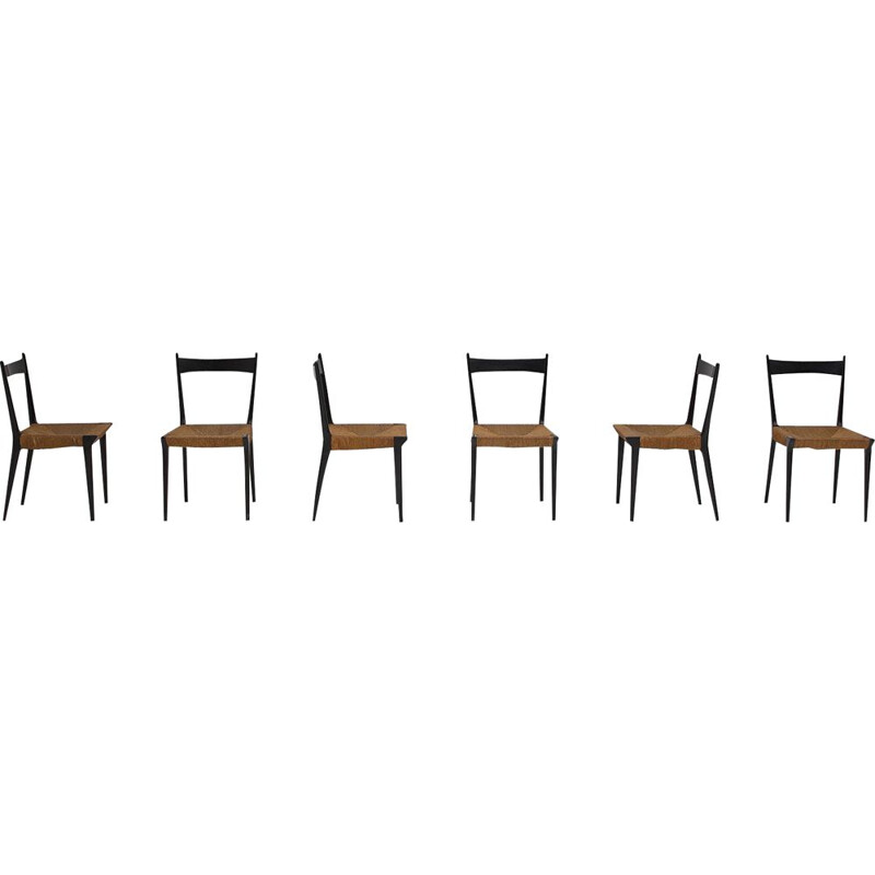 Set van 6 vintage stoelen van Alfred Hendrickx voor Belform 1958