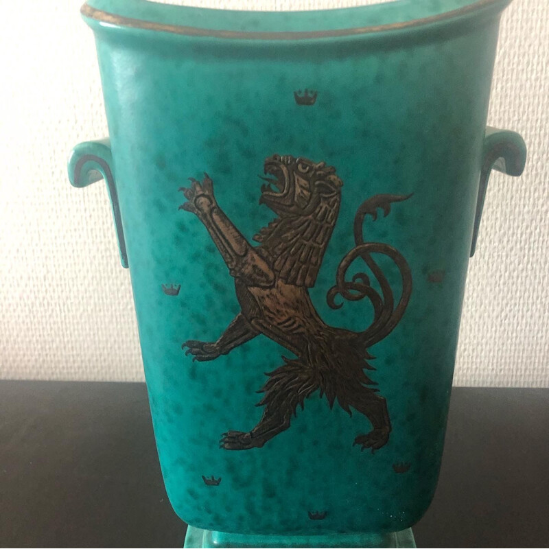 Vaso vintage Gustavsberg 'argenta' 1930