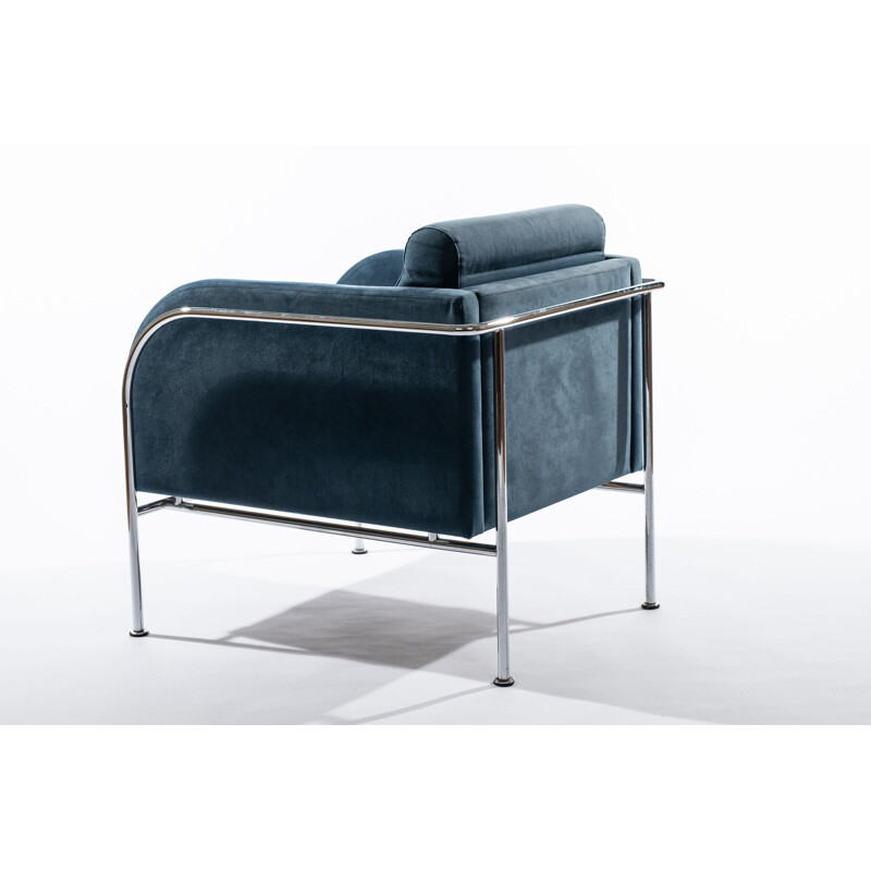 Ensemble de canapé et fauteuil vintage Arne Jacoben faux daim 1950