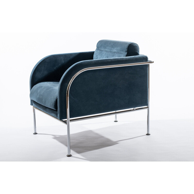 Ensemble de canapé et fauteuil vintage Arne Jacoben faux daim 1950