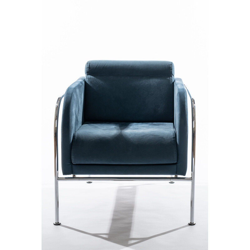 Ensemble de canapé et fauteuil vintage Arne Jacoben faux daim 1950