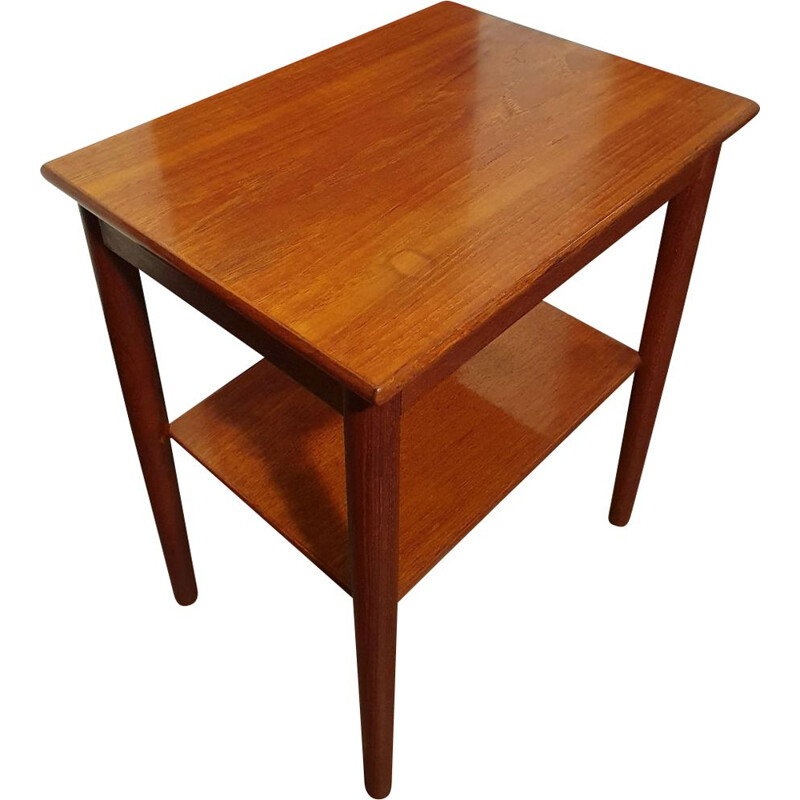 Vintage Bedside Table Borge Morgensen, Soborg Mobler Scandinavian Teak 1960