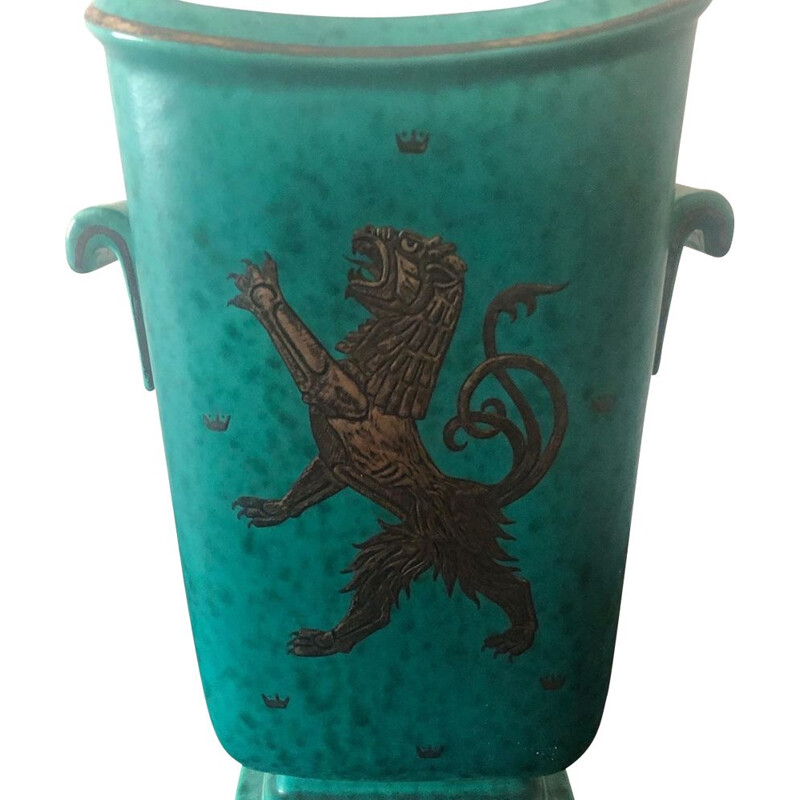 Vase vintage Gustavsberg 'argenta' 1930