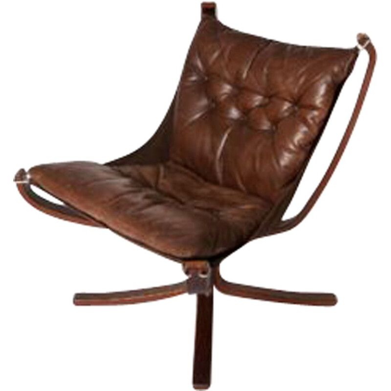 Falcon Chair mid century Low Back (Stained)  by Sigurd Ressell and Vatne Mobler 1970