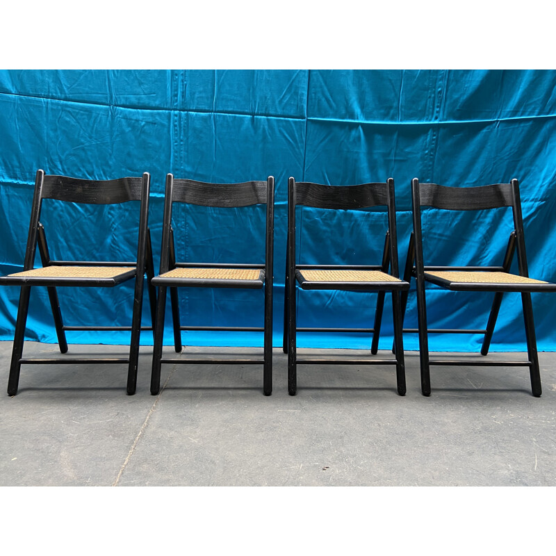Set of 4 vintage folding chairs 1960