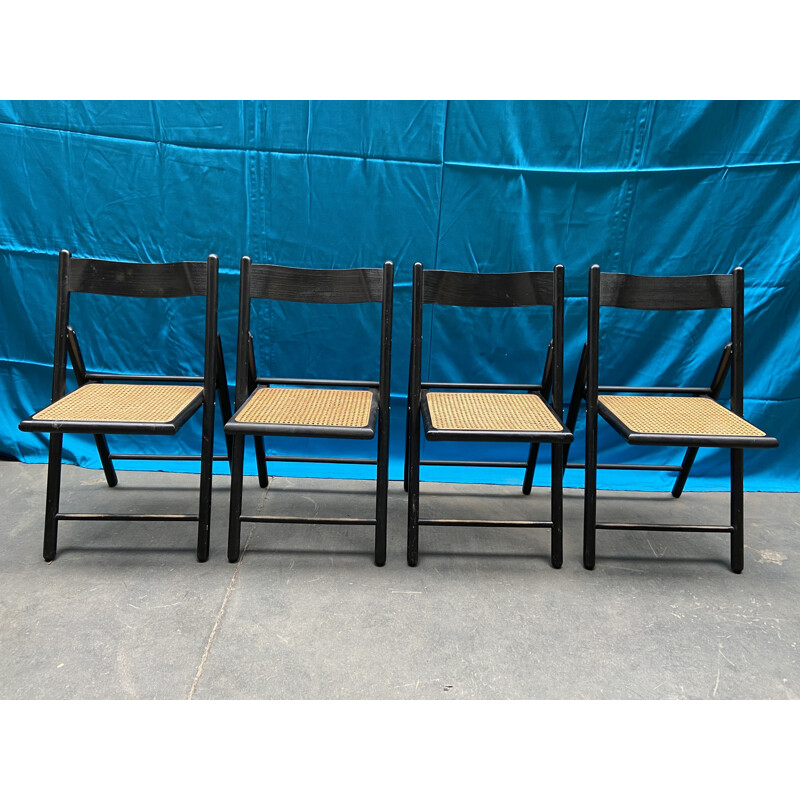 Set of 4 vintage folding chairs 1960