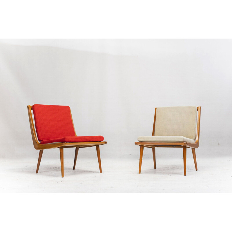 Paar WK MÖBEL Boemerang fauteuils van Hans Mitzlaff, 1960
