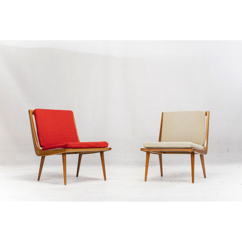 Pair of Boomerang armchair by WK MÖBEL by Hans Mitzlaff, 1960s