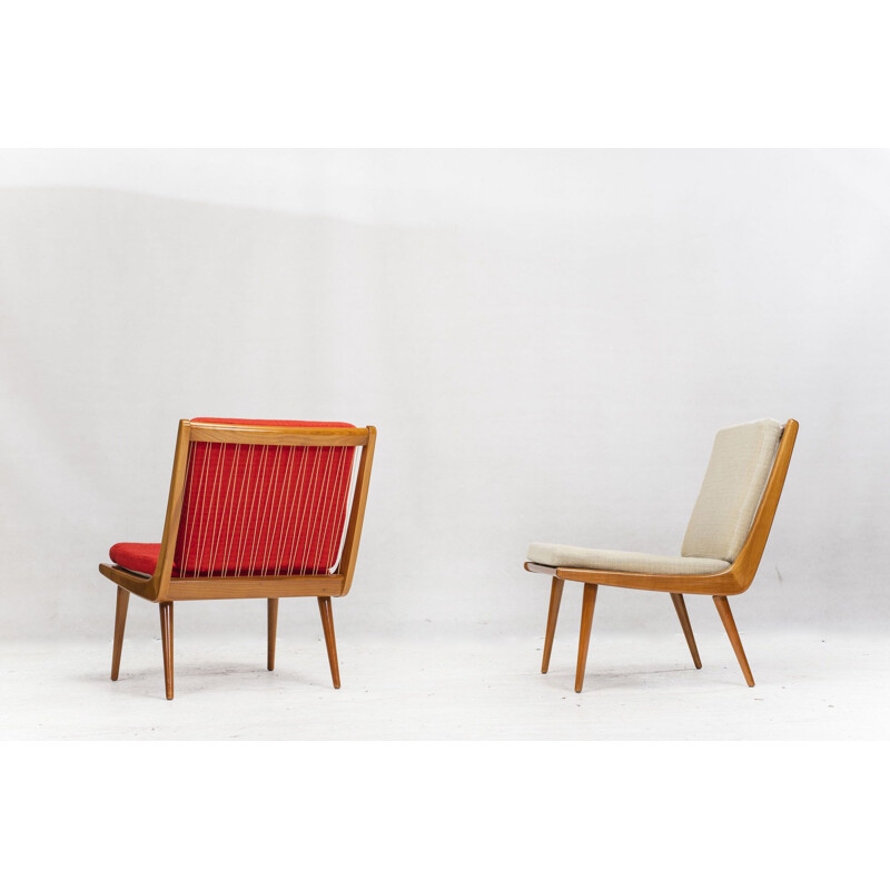 Pair of Boomerang armchair by WK MÖBEL by Hans Mitzlaff, 1960s