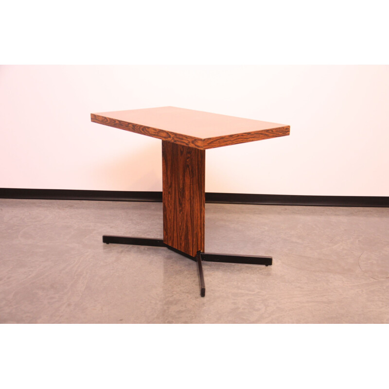 Table d'appoint vintage tournante en placage de palissandre - Allemagne 1960