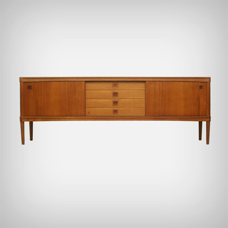 Vintage Teak Sideboard With Sliding Doors by Henry W. Klein for Bramin Møbler, Danish 1960s