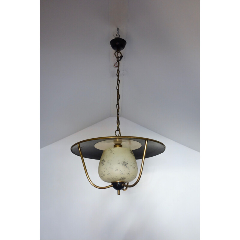 Lámpara de araña vintage casa Lunel 1950