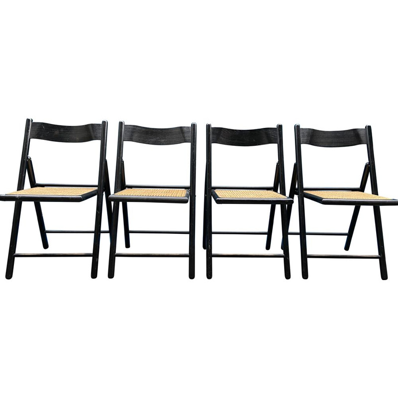 Set of 4 vintage folding chairs 1960