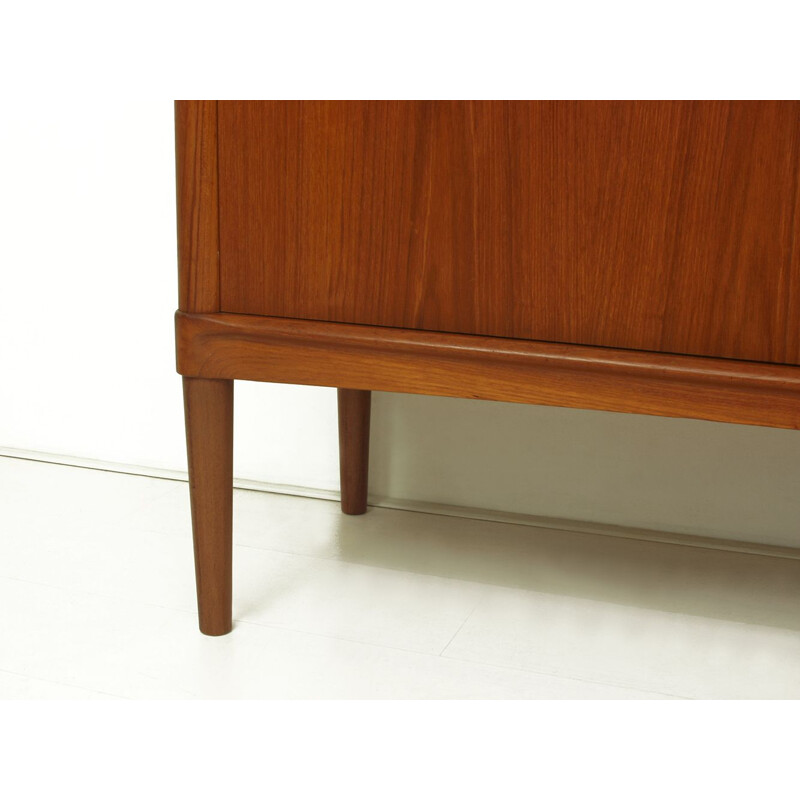 Vintage Teak Highboard With Sliding Doors by Henry W. Klein for Bramin Møbler Danish 1960s