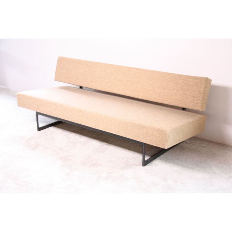 Vintage Sofa or daybed in cream white fabric - Dieter Wäckerlin for Idealheim - Switserland - 1950s