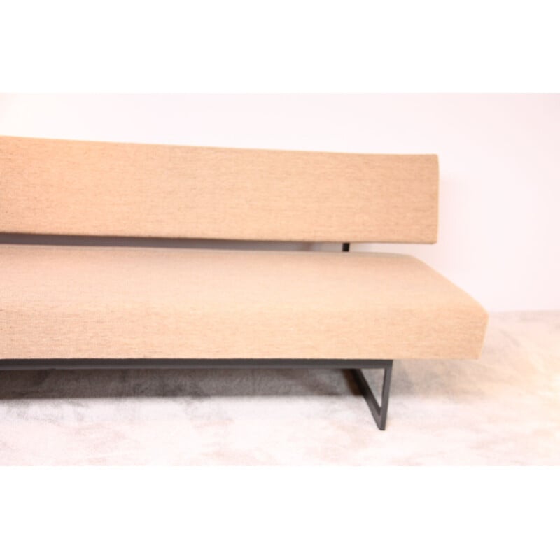 Vintage Sofa or daybed in cream white fabric - Dieter Wäckerlin for Idealheim - Switserland - 1950s