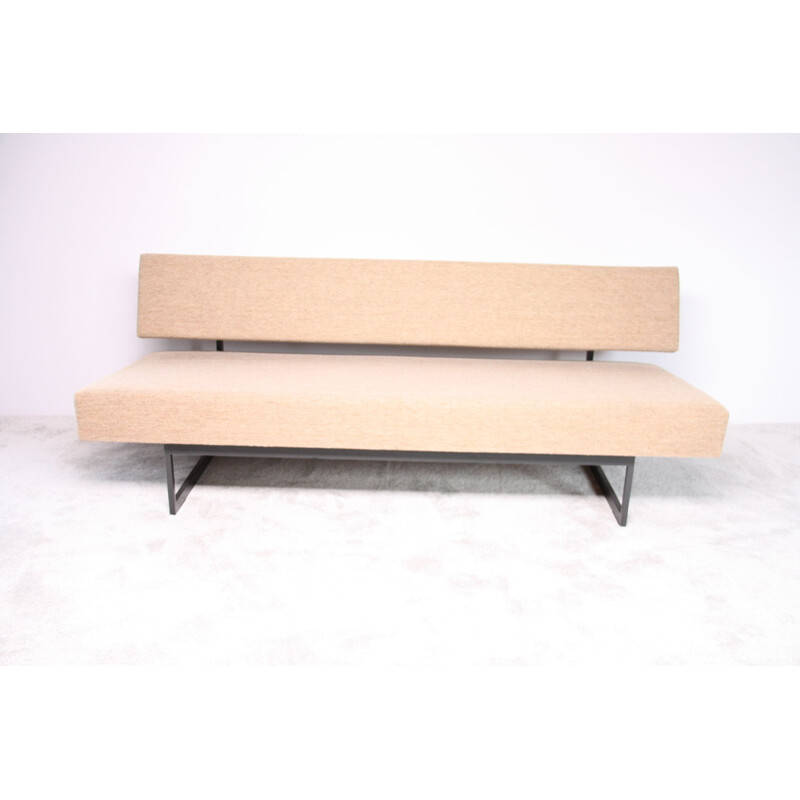 Vintage Sofa or daybed in cream white fabric - Dieter Wäckerlin for Idealheim - Switserland - 1950s