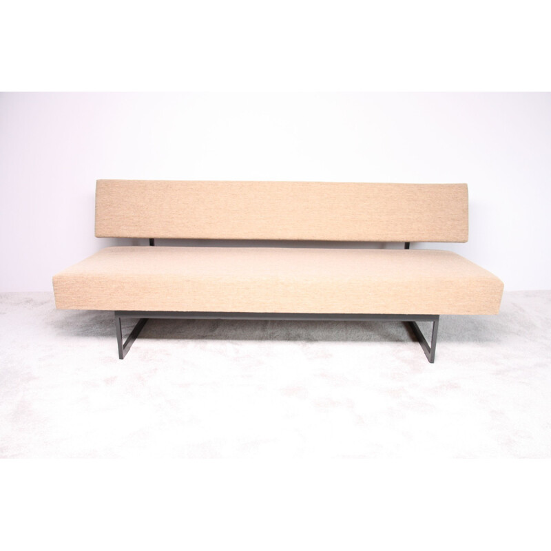 Vintage Sofa or daybed in cream white fabric - Dieter Wäckerlin for Idealheim - Switserland - 1950s