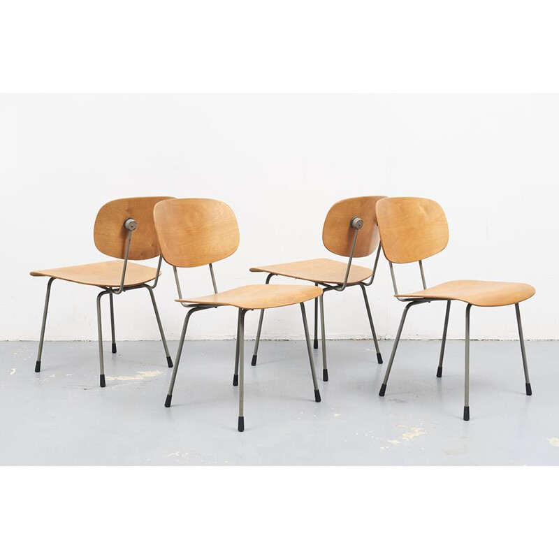 Set of 4 vintage chairs 116 by Wim Rietveld 1953