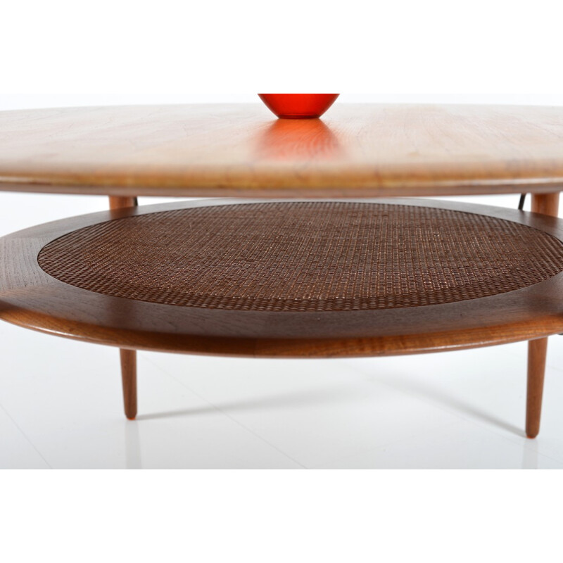  France & Søn Scandinavian "FD515" round coffee table, Peter HVIDT & Orla MOLGAARD NIELSEN - 1950s