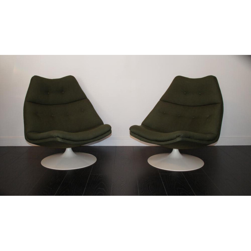 Pair of Artifort "F584" armchairs in plastic, Geoffrey HARCOURT - 1960s