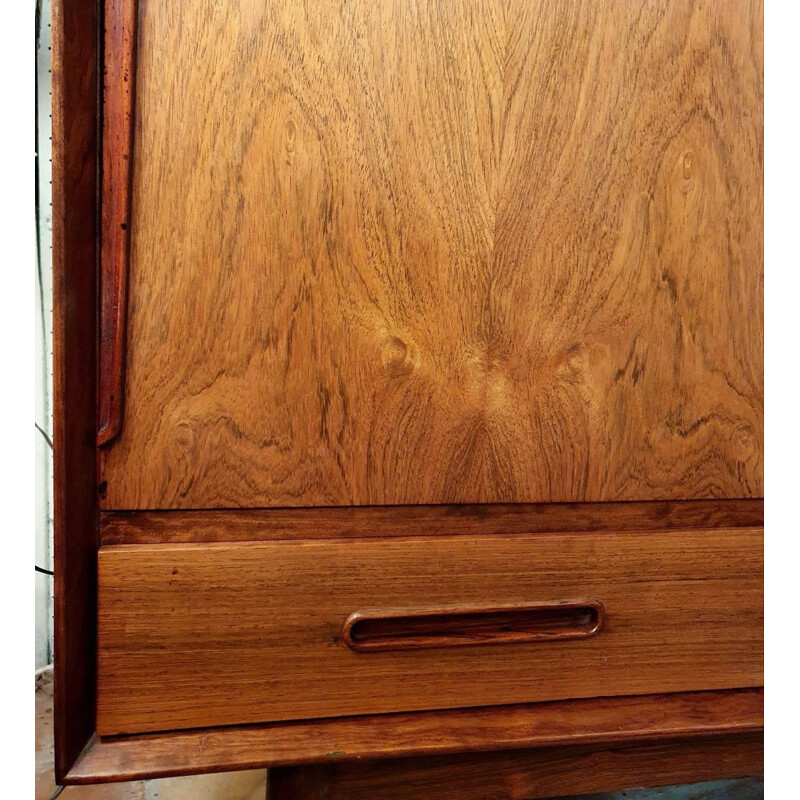 High vintage enfilade Kurt Østervig's by Brande Møbelfabrik Danish Rosewood 1950