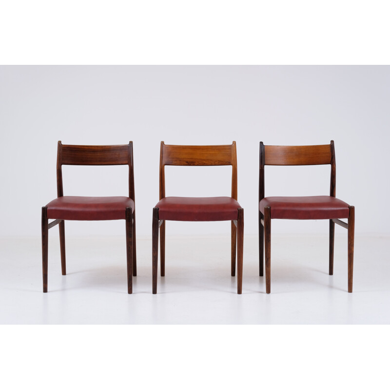 Vintage rosewood Sibast chairs by Arne Vodder 1960