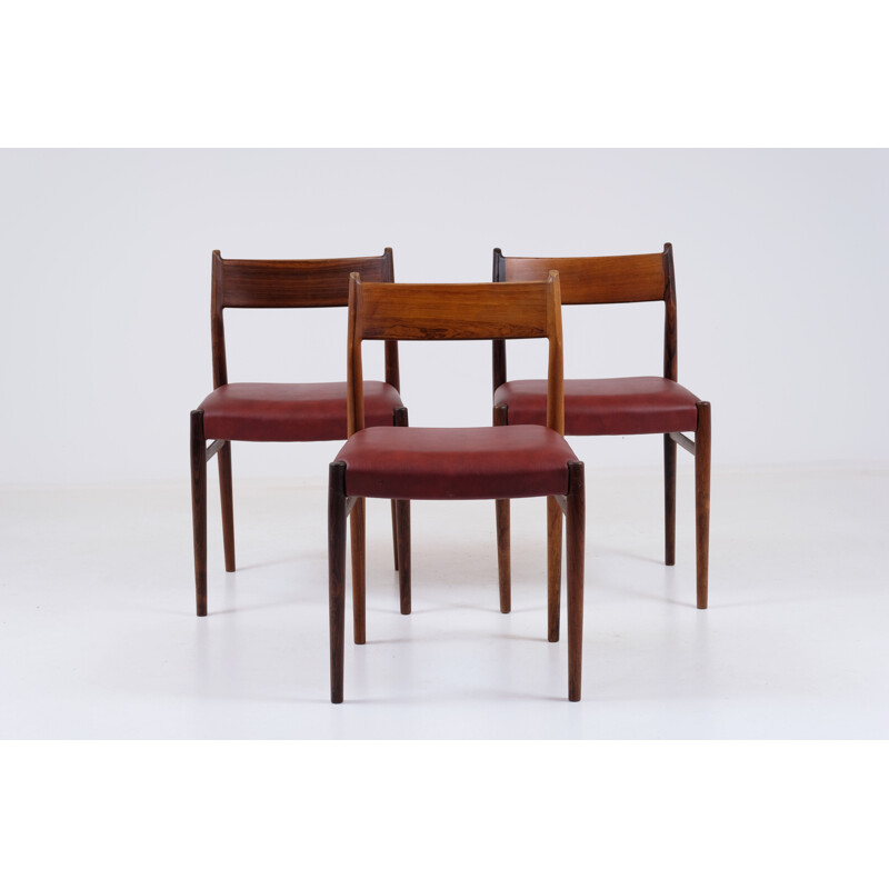 Vintage rosewood Sibast chairs by Arne Vodder 1960