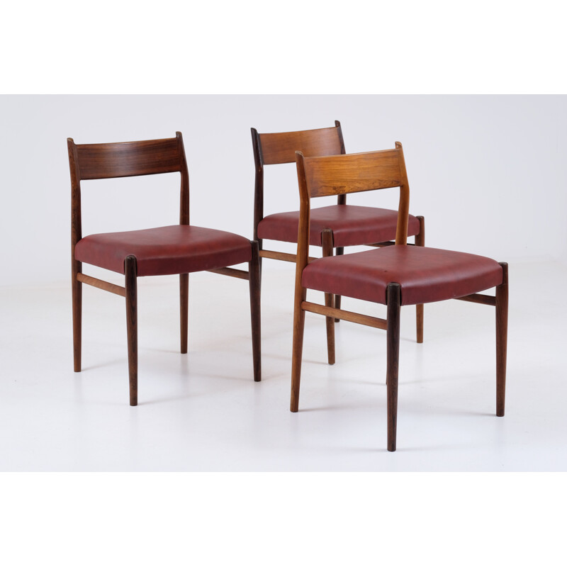 Vintage rosewood Sibast chairs by Arne Vodder 1960