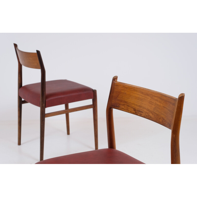 Vintage rosewood Sibast chairs by Arne Vodder 1960