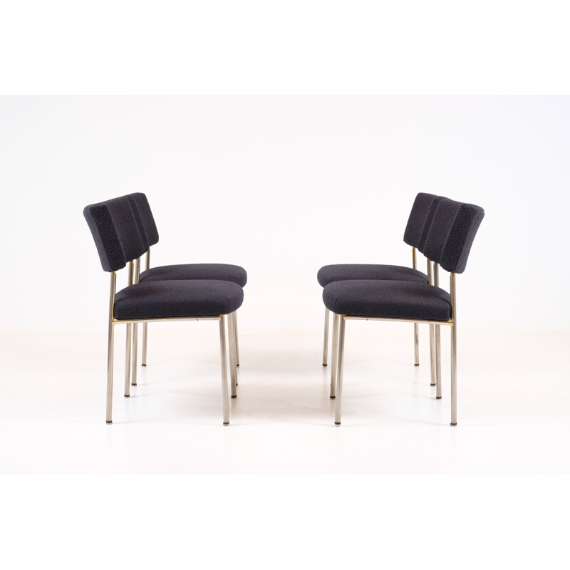 Set of 4 vintage chairs by Joseph André Motte for Steiner, 1960