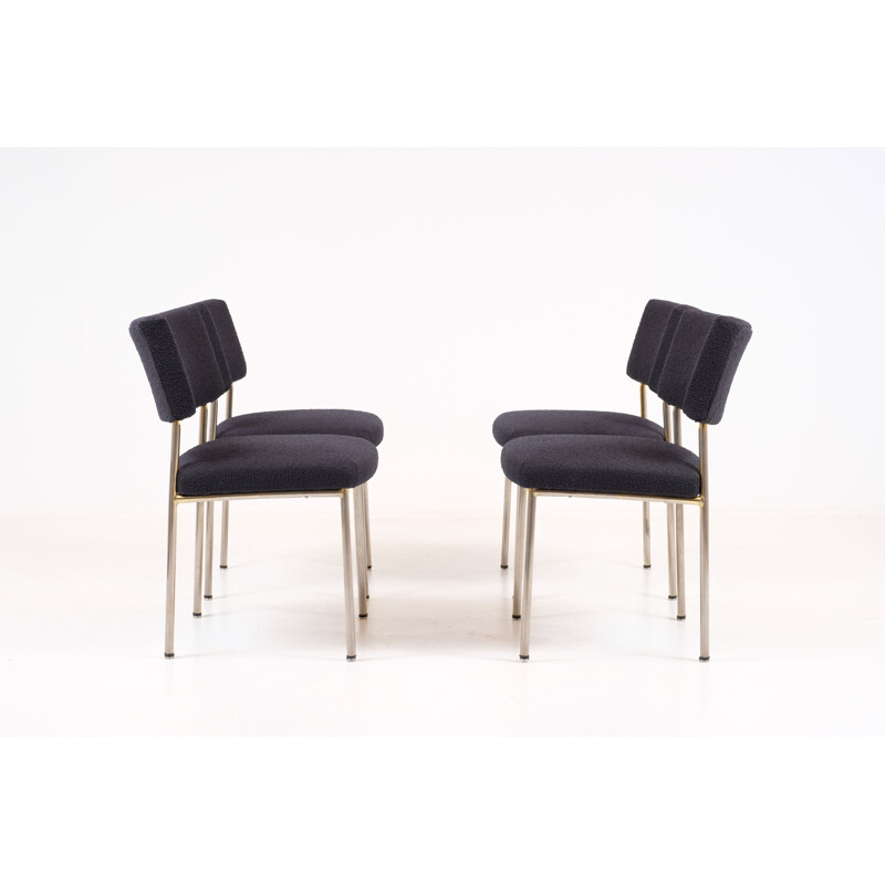 Set van 4 vintage stoelen van Joseph André Motte voor Steiner, 1960