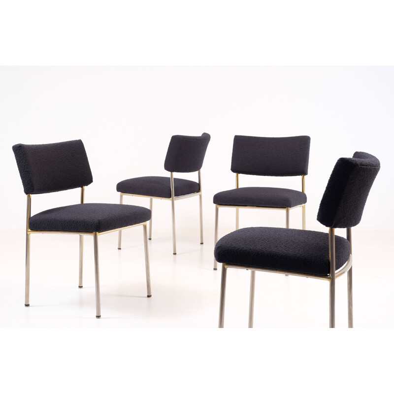 Ensemble de 4 chaises vintage par Joseph André Motte pour Steiner, 1960