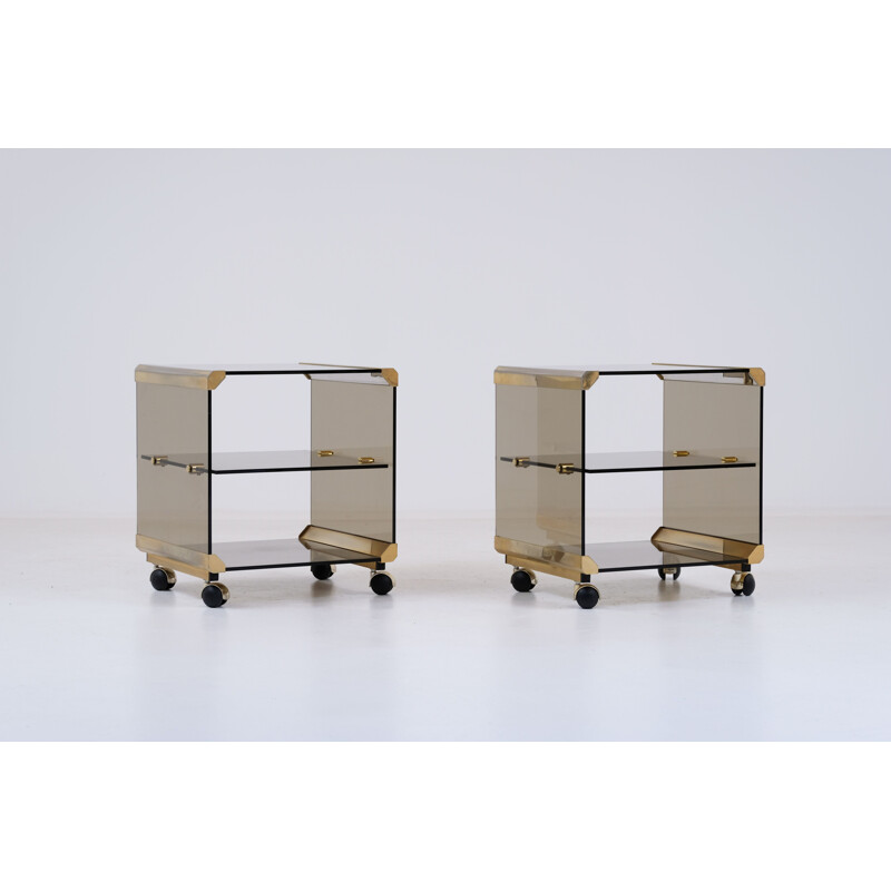 Pair of bedside tables by Gallotti and Radice 1970's 