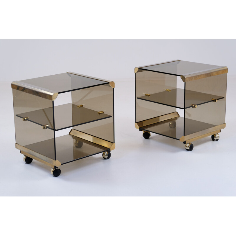 Pair of bedside tables by Gallotti and Radice 1970's 