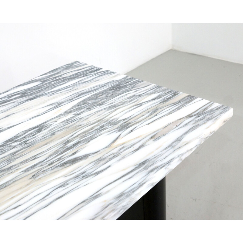 Bureau vintage par Kum de Gae Aulenti pour Tecno avec un plateau en marbre