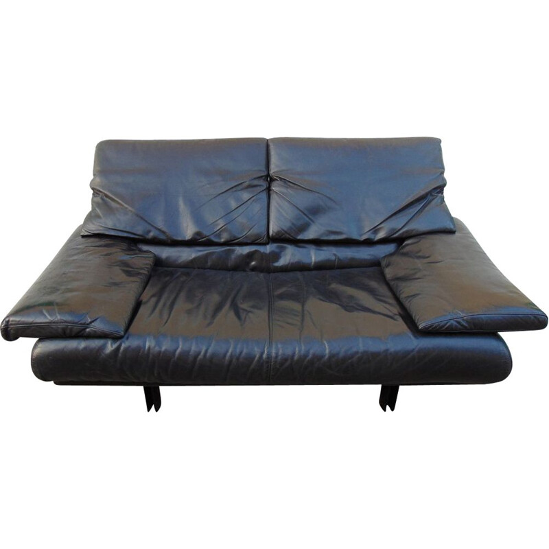 Vintage 2 seater leather sofa by Paolo Piva  B and B Italia