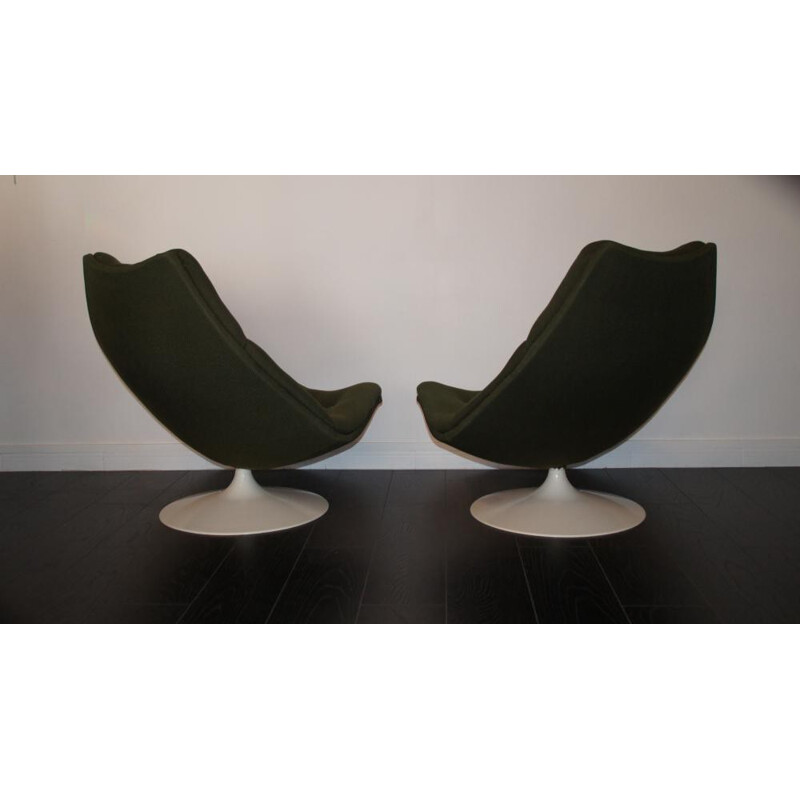 Pair of Artifort "F584" armchairs in plastic, Geoffrey HARCOURT - 1960s