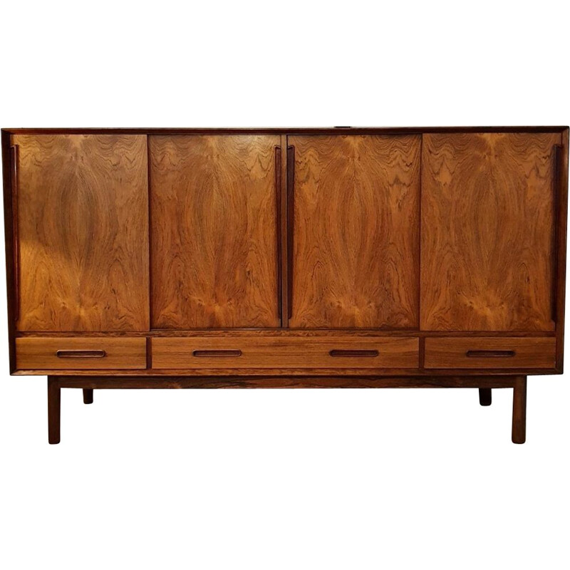 Enfilade Haute vintage de Kurt Østervig  par Brande Møbelfabrik  Palissandre Danoise 1950