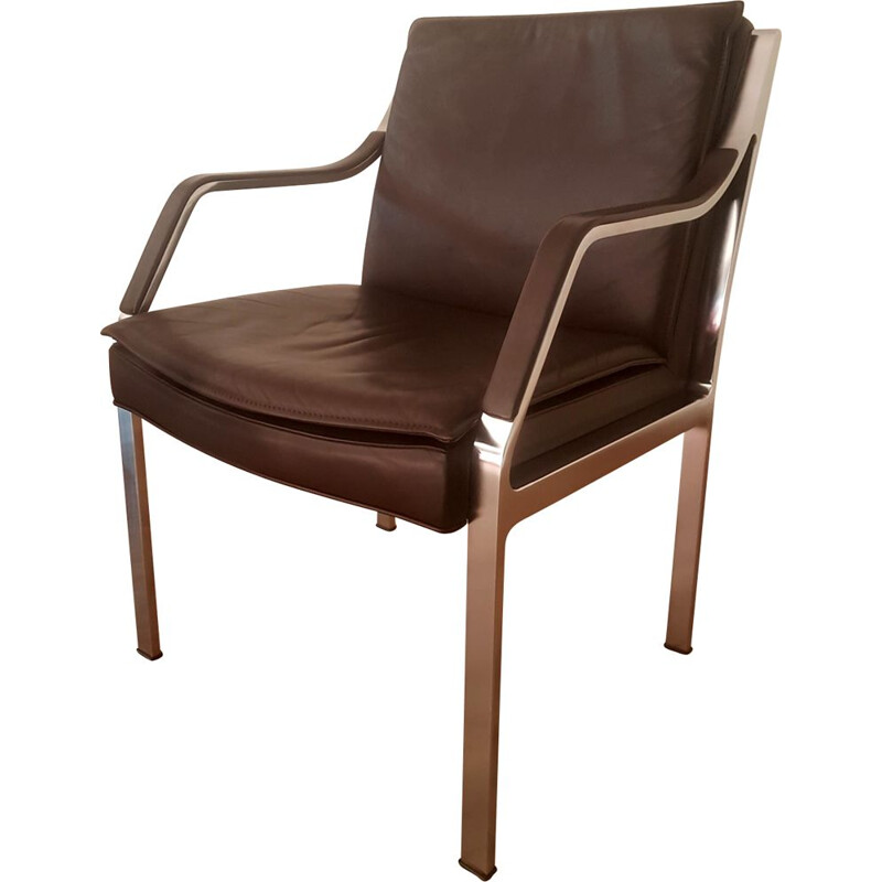 Vintage Leather Easy Chair by Rudolf B. Glatzel for Knoll 