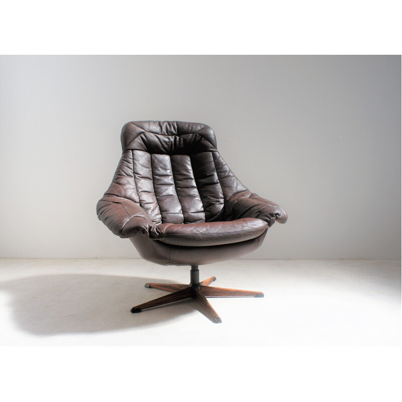 Vintage brown leather armchair