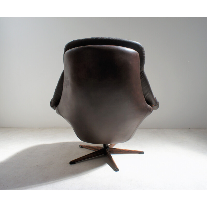 Vintage brown leather armchair