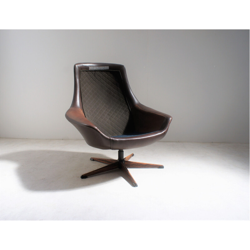 Vintage brown leather armchair