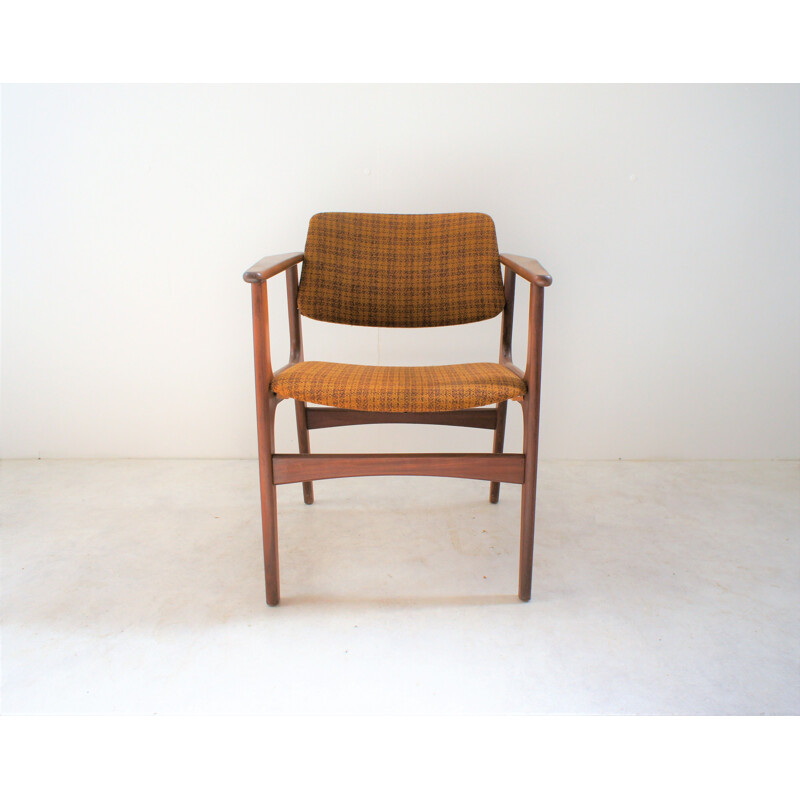 Vintage teak office armchair Erik Kirkegaard Scandinavian