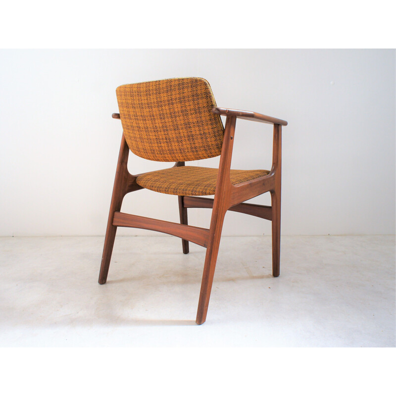 Vintage teak office armchair Erik Kirkegaard Scandinavian