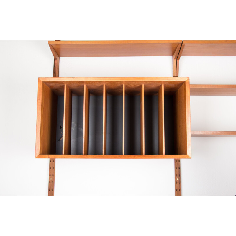 Large vintage modular teak shelf by Poul Cadovius Danish 1960