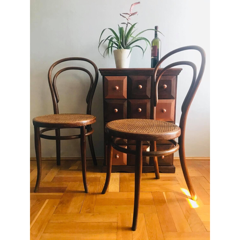 Vintage N.14 Dining Chairs by Michael Thonet 1920
