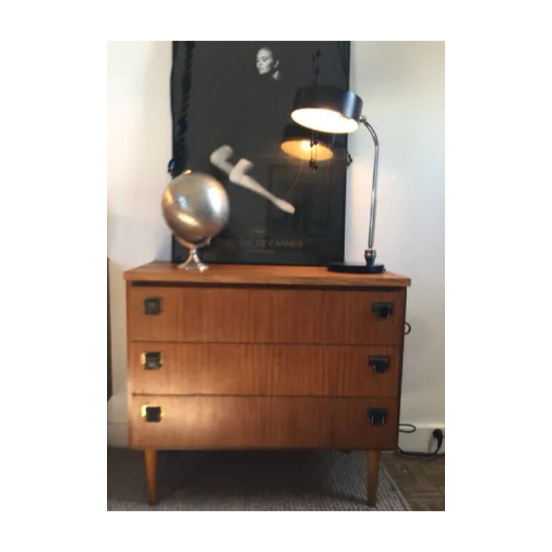 Vintage oakwood chest of drawers, 1950