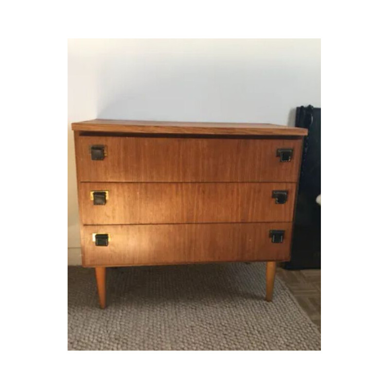 Vintage oakwood chest of drawers, 1950