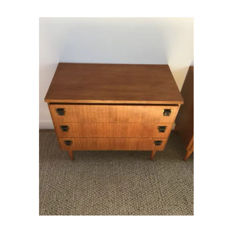 Vintage oakwood chest of drawers, 1950